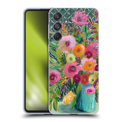 Suzanne Allard Floral Graphics Hope Springs Soft Gel Case for Samsung Galaxy M55 5G