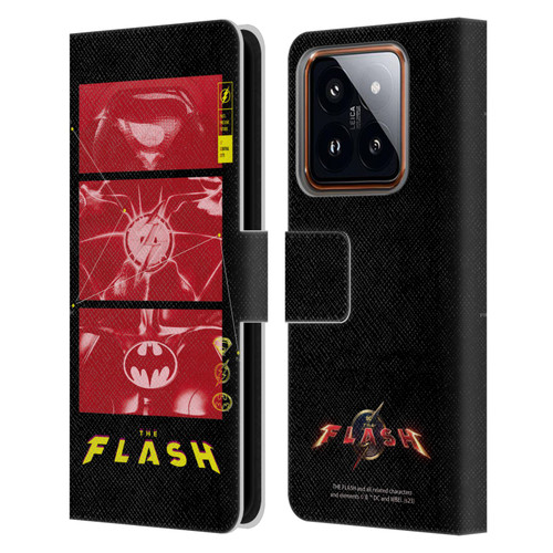 The Flash 2023 Graphics Suit Logos Leather Book Wallet Case Cover For Xiaomi 14