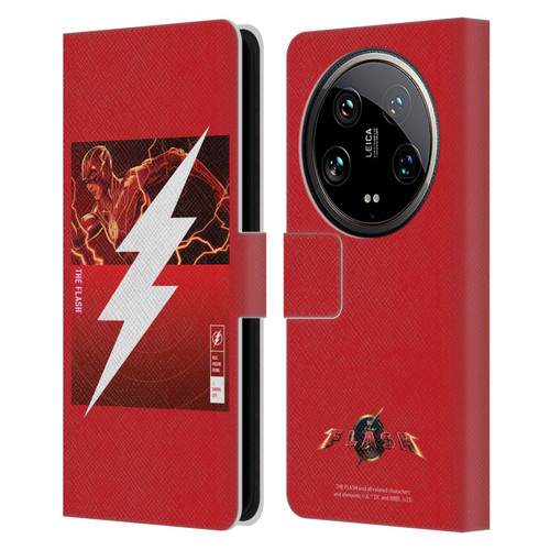 The Flash 2023 Graphics Barry Allen Logo Leather Book Wallet Case Cover For Xiaomi 14 Ultra