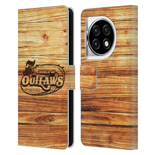 World of Outlaws Western Graphics Wood Logo Leather Book Wallet Case Cover For OPPO OnePlus Ace 3 5G