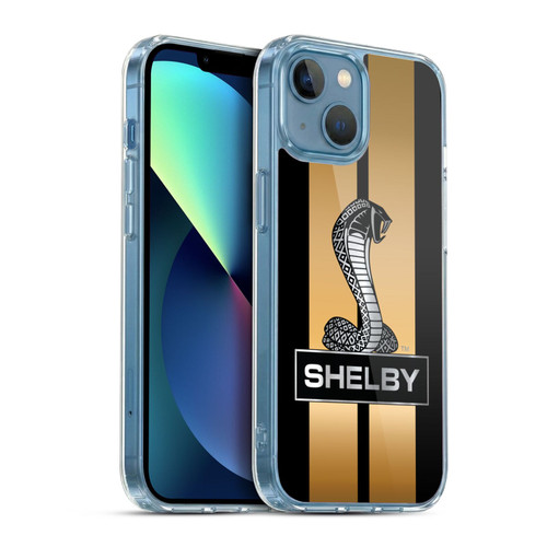 Shelby Car Graphics Gold Soft Gel Case for Apple iPhone 13 Mini & MagSafe