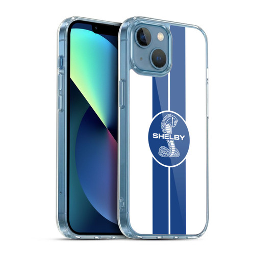 Shelby Car Graphics 1965 427 S/C White Soft Gel Case for Apple iPhone 13 Mini & MagSafe