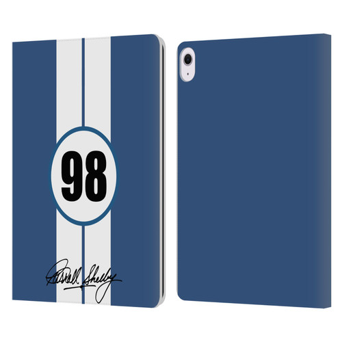 Shelby Car Graphics 1965 427 S/C Blue Leather Book Wallet Case Cover For Apple iPad Air 13 2024