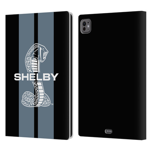 Shelby Car Graphics Gray Leather Book Wallet Case Cover For Apple iPad Pro 11 M4 2024