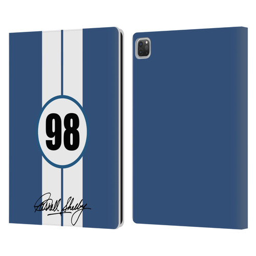 Shelby Car Graphics 1965 427 S/C Blue Leather Book Wallet Case Cover For Apple iPad Pro 13 M4 2024