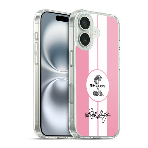 Shelby Car Graphics 1965 427 S/C Pink Soft Gel Case for Apple iPhone 16 & MagSafe