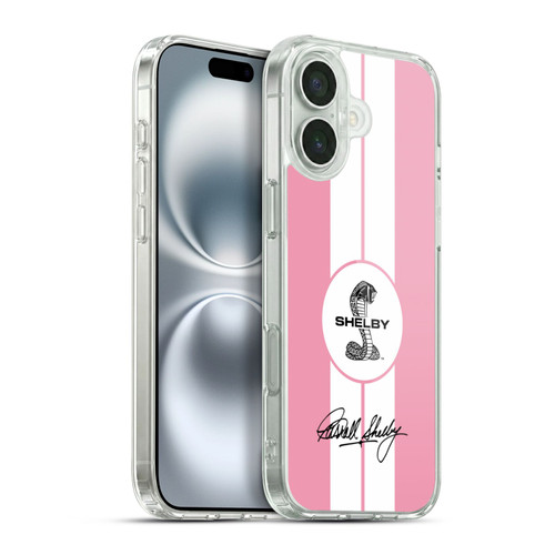 Shelby Car Graphics 1965 427 S/C Pink Soft Gel Case for Apple iPhone 16 Plus & MagSafe