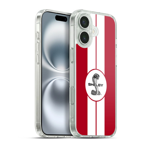 Shelby Car Graphics 1965 427 S/C Red Soft Gel Case for Apple iPhone 16 Plus & MagSafe