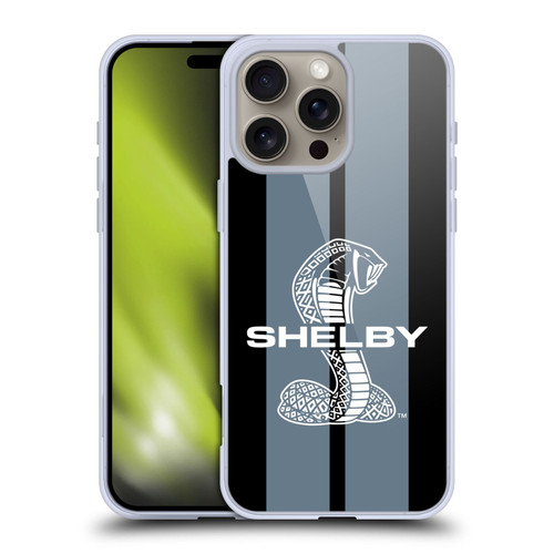 Shelby Car Graphics Gray Soft Gel Case for Apple iPhone 16 Pro Max & MagSafe