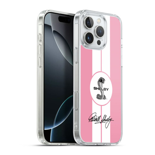 Shelby Car Graphics 1965 427 S/C Pink Soft Gel Case for Apple iPhone 16 Pro Max & MagSafe