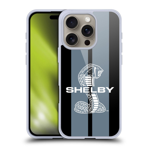 Shelby Car Graphics Gray Soft Gel Case for Apple iPhone 16 Pro & MagSafe