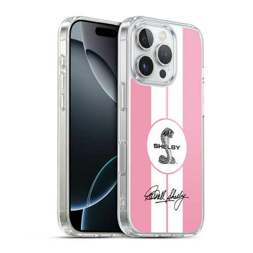 Shelby Car Graphics 1965 427 S/C Pink Soft Gel Case for Apple iPhone 16 Pro & MagSafe