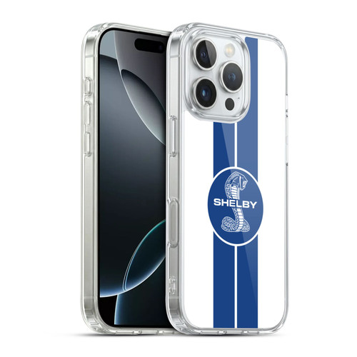 Shelby Car Graphics 1965 427 S/C White Soft Gel Case for Apple iPhone 16 Pro & MagSafe