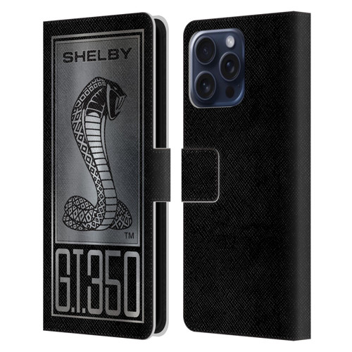 Shelby Car Graphics GT350 Leather Book Wallet Case Cover For Apple iPhone 16 Pro Max