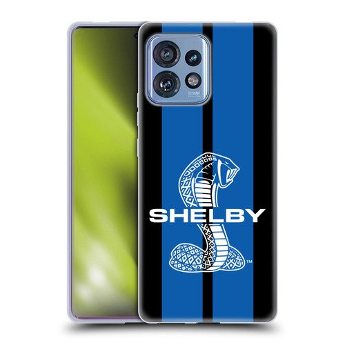 Shelby Car Graphics Blue Soft Gel Case for Motorola Moto Edge 40 Pro