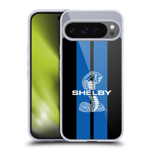 Shelby Car Graphics Blue Soft Gel Case for Google Pixel 9 Pro XL