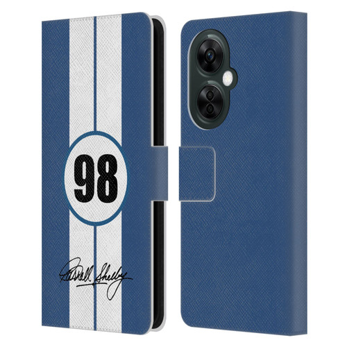 Shelby Car Graphics 1965 427 S/C Blue Leather Book Wallet Case Cover For OnePlus Nord CE 3 Lite 5G