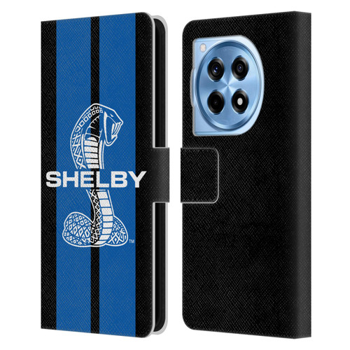 Shelby Car Graphics Blue Leather Book Wallet Case Cover For OnePlus 12R