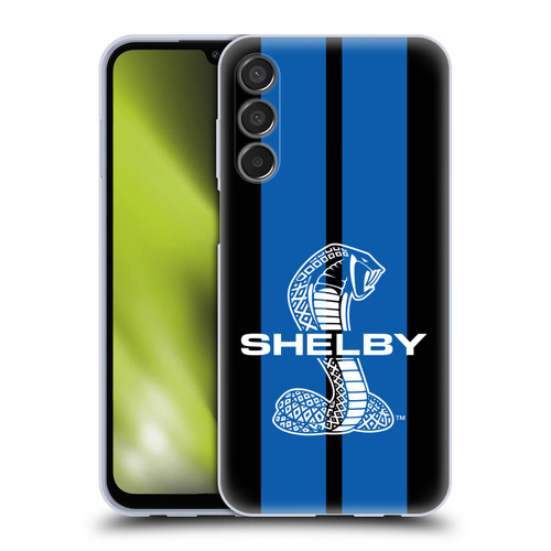 Shelby Car Graphics Blue Soft Gel Case for Samsung Galaxy M15/F15 5G