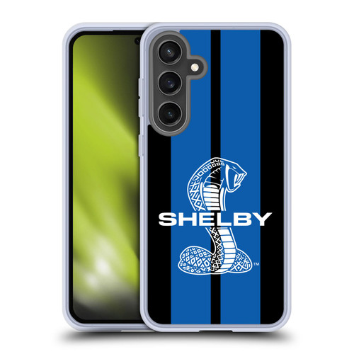 Shelby Car Graphics Blue Soft Gel Case for Samsung Galaxy S24 FE & MagSafe