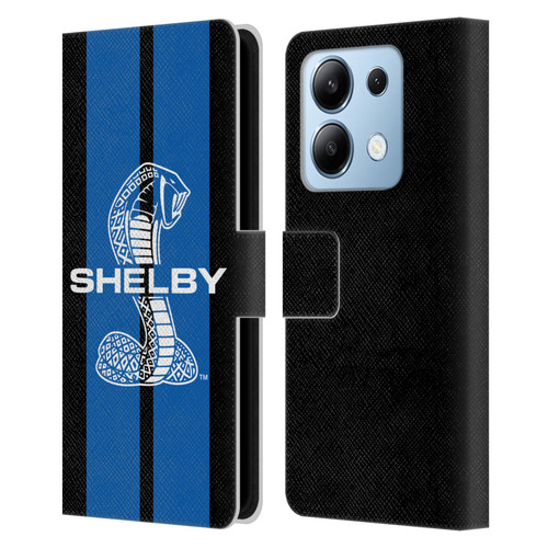 Shelby Car Graphics Blue Leather Book Wallet Case Cover For Xiaomi Redmi Note 13/13 Pro 5G