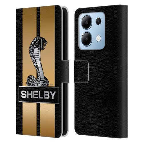 Shelby Car Graphics Gold Leather Book Wallet Case Cover For Xiaomi Redmi Note 13/13 Pro 5G