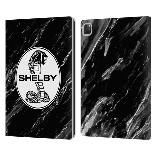 Shelby Logos Marble Leather Book Wallet Case Cover For Apple iPad Pro 13 M4 2024