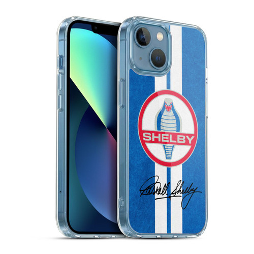Shelby Logos Distressed Blue Soft Gel Case for Apple iPhone 13 Mini