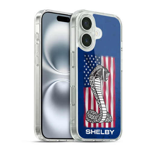 Shelby Logos American Flag Soft Gel Case for Apple iPhone 16