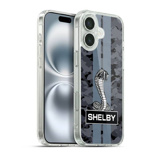 Shelby Logos Camouflage Soft Gel Case for Apple iPhone 16 Plus