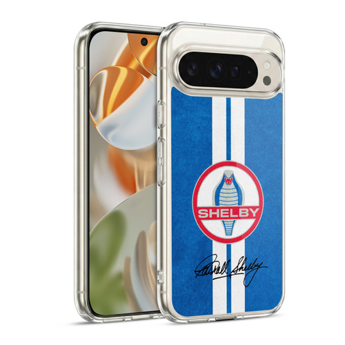Shelby Logos Distressed Blue Soft Gel Case for Google Pixel 9 / Pixel 9 Pro