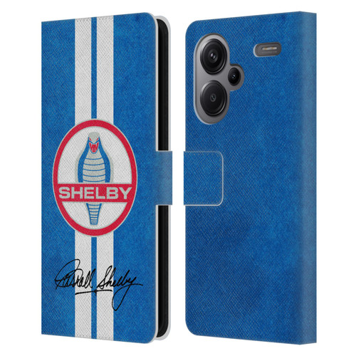Shelby Logos Distressed Blue Leather Book Wallet Case Cover For Xiaomi Redmi Note 13 Pro Plus 5G