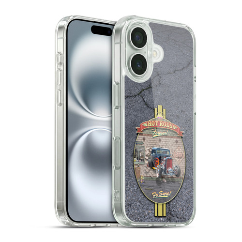 Larry Grossman Retro Collection Hot Rods Forever Soft Gel Case for Apple iPhone 16 & MagSafe