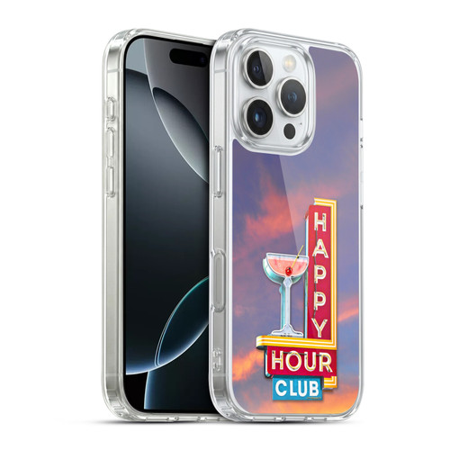 Larry Grossman Retro Collection Happy Hour Club Soft Gel Case for Apple iPhone 16 Pro & MagSafe