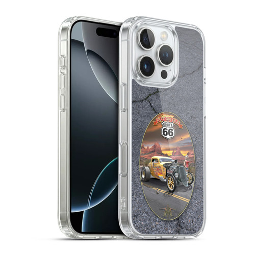 Larry Grossman Retro Collection Route 66 Hot Rod Coupe Soft Gel Case for Apple iPhone 16 Pro & MagSafe