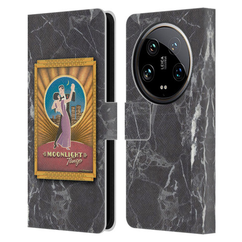 Larry Grossman Retro Collection Moonlight Tango Leather Book Wallet Case Cover For Xiaomi 14 Ultra