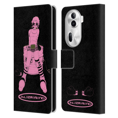Chloe Moriondo Graphics Pink Leather Book Wallet Case Cover For OPPO Reno11