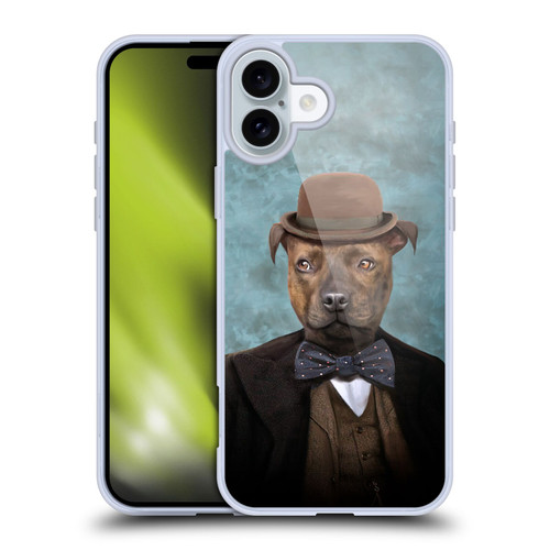 Anthony Christou Art Sir Edmund Bulldog Soft Gel Case for Apple iPhone 16 Plus