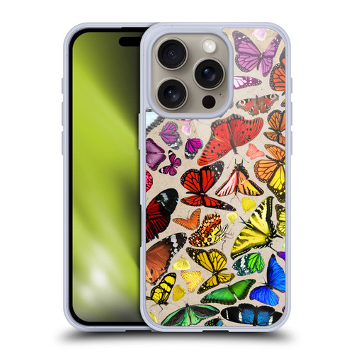 Anthony Christou Art Rainbow Butterflies Soft Gel Case for Apple iPhone 16 Pro