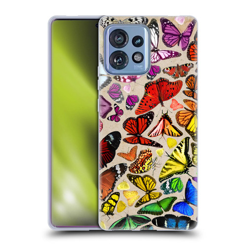 Anthony Christou Art Rainbow Butterflies Soft Gel Case for Motorola Moto Edge 40 Pro