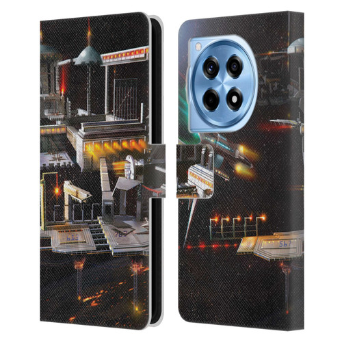 Anthony Christou Art Space Station Leather Book Wallet Case Cover For OnePlus 12R