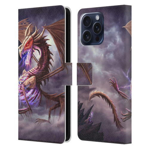 Anthony Christou Fantasy Art Bone Dragon Leather Book Wallet Case Cover For Apple iPhone 16 Pro Max