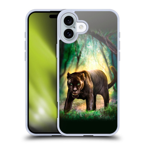 Anthony Christou Fantasy Art Black Panther Soft Gel Case for Apple iPhone 16 Plus