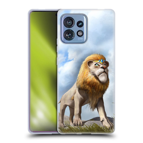 Anthony Christou Fantasy Art King Of Lions Soft Gel Case for Motorola Moto Edge 40 Pro
