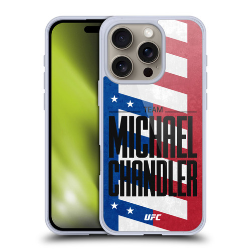 UFC Fighter Team Michael Chandler Flag Soft Gel Case for Apple iPhone 16 Pro