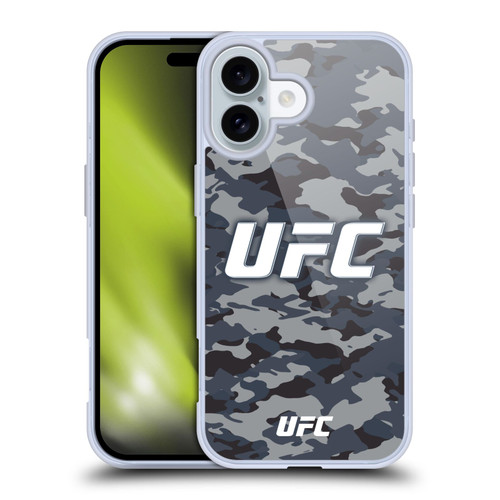 UFC Logo Camouflage Soft Gel Case for Apple iPhone 16