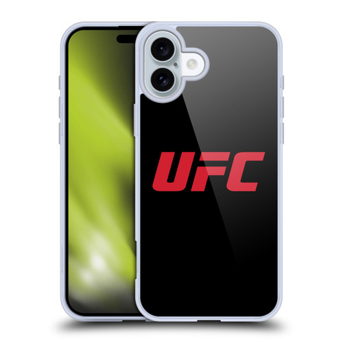 UFC Logo Black Red Soft Gel Case for Apple iPhone 16 Plus
