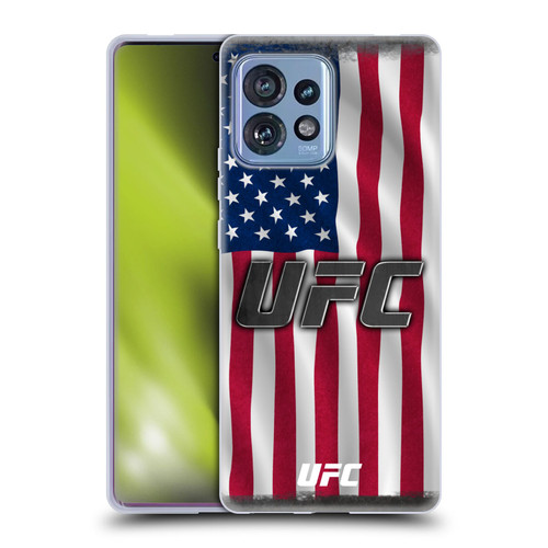 UFC Logo US Flag Soft Gel Case for Motorola Moto Edge 40 Pro