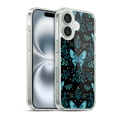 Episodic Drawing Art Butterfly Pattern Soft Gel Case for Apple iPhone 16 & MagSafe