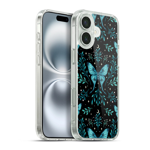 Episodic Drawing Art Butterfly Pattern Soft Gel Case for Apple iPhone 16 Plus & MagSafe